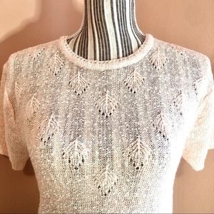 Vintage Pink Knit Top Size Small
